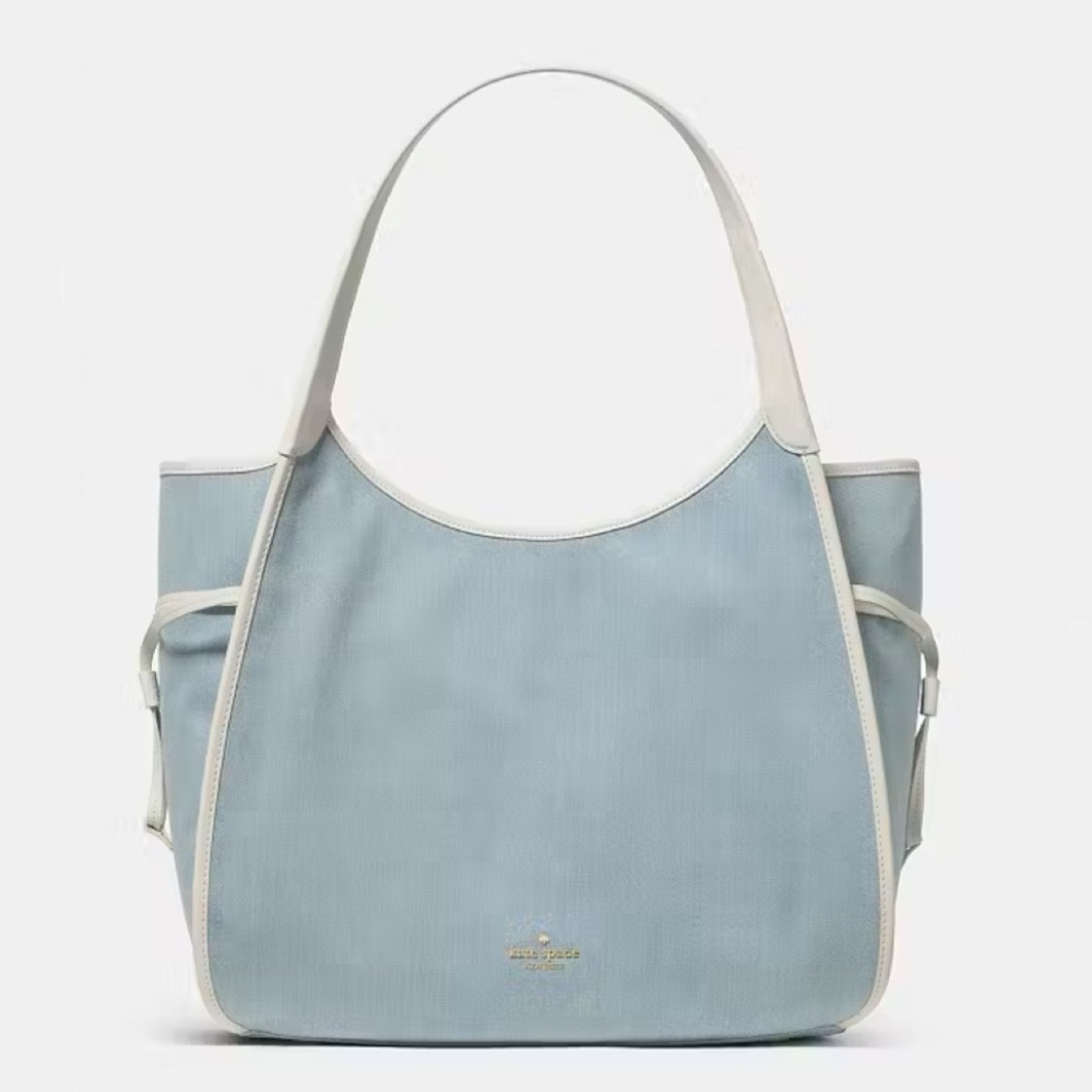♠️Kate Spade Stash Denim Large Carryall Tote Bag, Blue NEW NWT